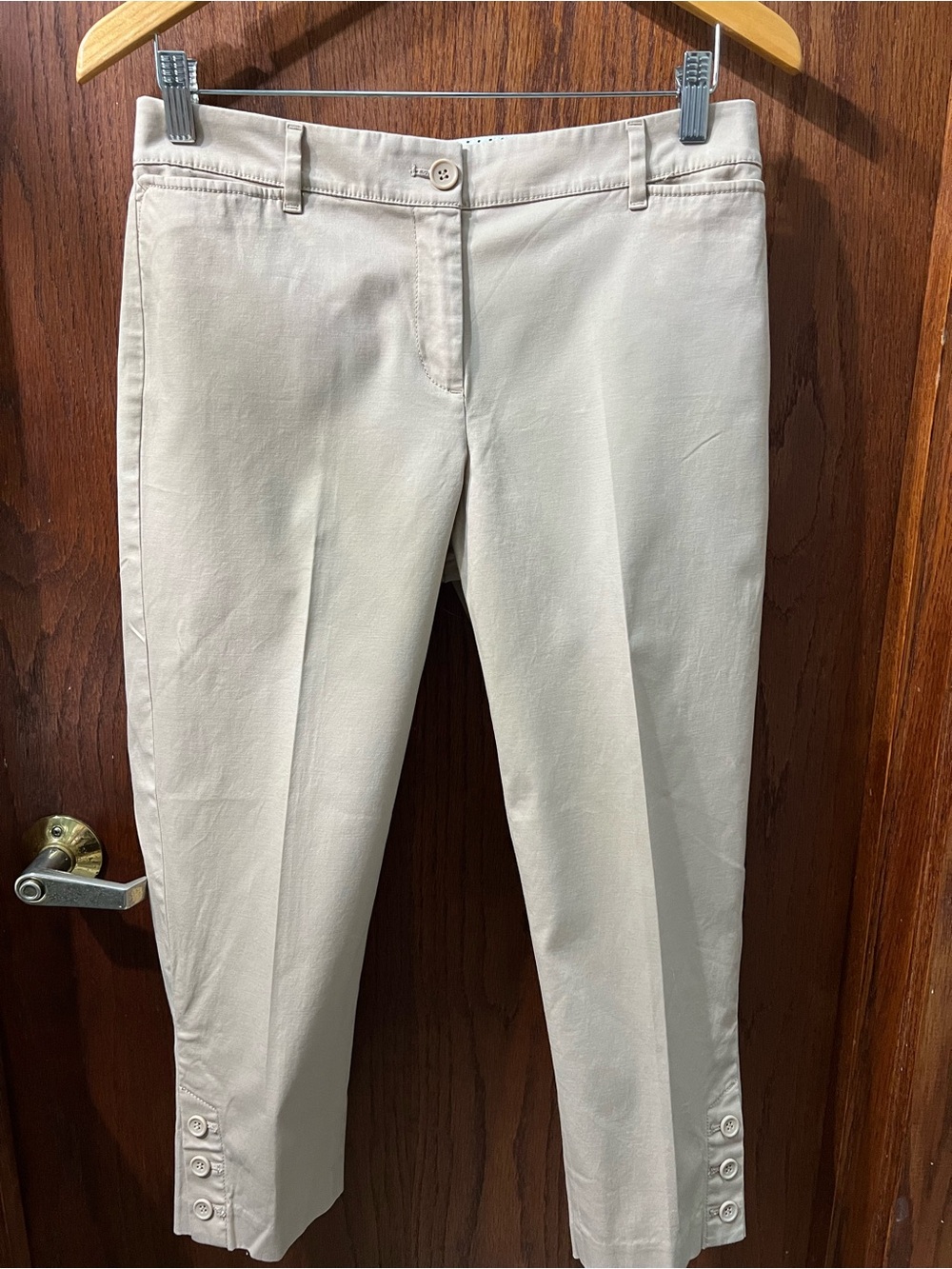 Talbots Cream Cropped Ankle Pants